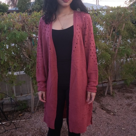 Mauve Knit Cardigan - Picture 6 of 7